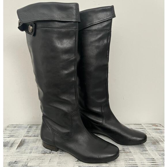 COACH BENITA BLACK SOFT LEATHER FLAT SOLE WOMEN'S TALL RIDING BOOTS SIZE 5 1/2 B - Picture 8 of 16
